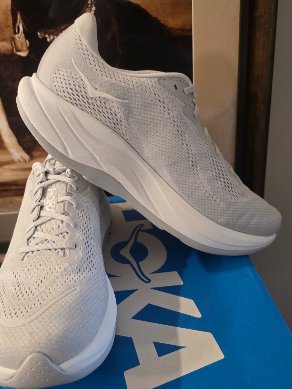 Hoka One One Rincon 4 Running Shoe Men’s Size 12 2E Wide Cosmic Grey NEW